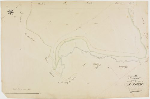 Lavangeot, section unique, feuille 4.géomètre : Patouillot