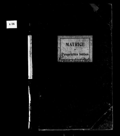 Matrice des propriétés bâties.