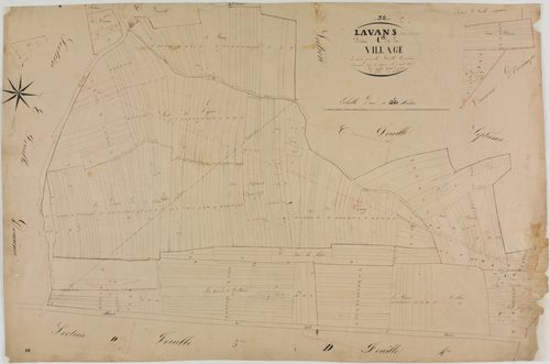 Lavans-lès-Dole, section C, le Village, feuille 3.géomètre : Guyard