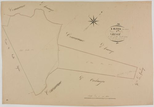 Lavans-lès-Dole, section C, le Village, feuille 8.géomètre : Guyard