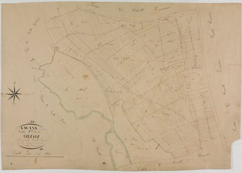 Lavans-lès-Dole, section C, le Village, feuille 2.géomètre : Guyard