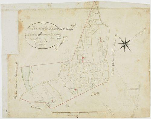 Lavans-lès-Saint-Claude, section B, feuille 2.géomètre : Lebeaud
