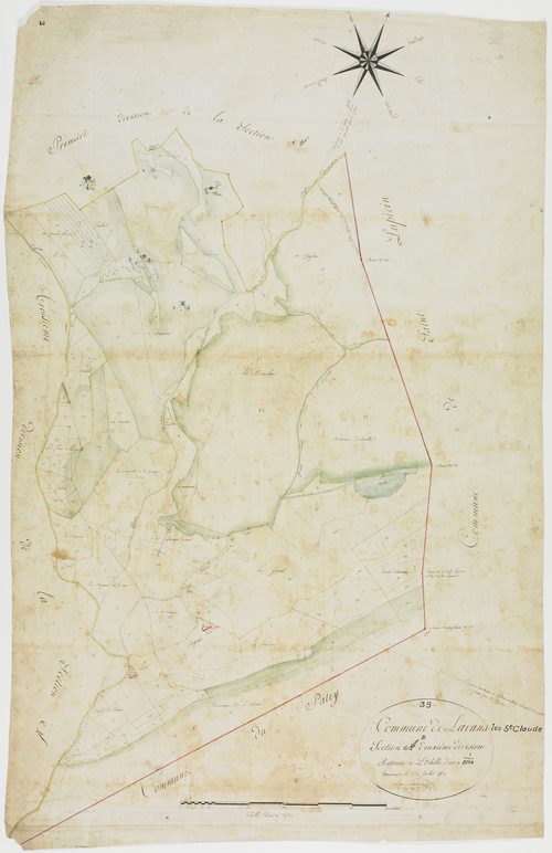 Lavans-lès-Saint-Claude, section A, feuille 2.géomètre : Lebeaud