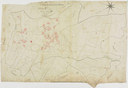 Lavans-lès-Saint-Claude, section E , le Village, feuille unique.géomètre : Lebeaud