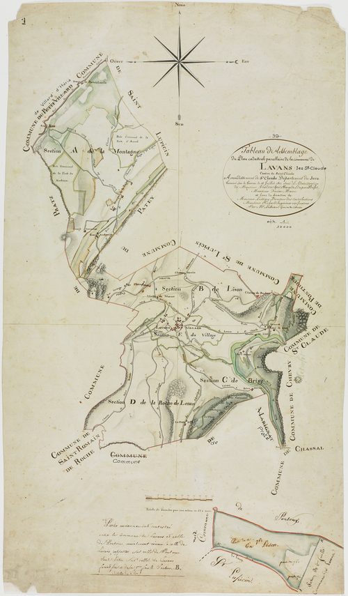 Lavans-lès-Saint-Claude, tableau d'assemblage.géomètre : Lebeaud