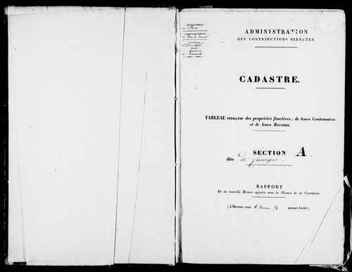 Etat de sections.