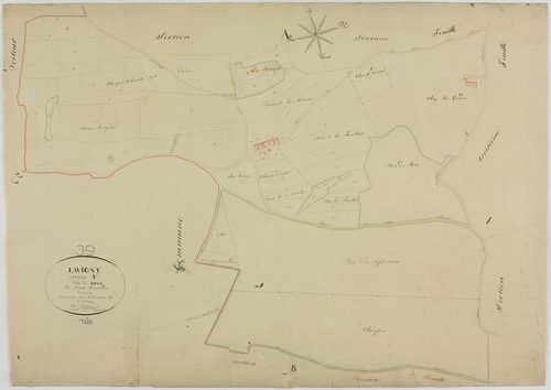 Lavigny, section A, Ronay, feuille 1.géomètre : Duchesne cadet