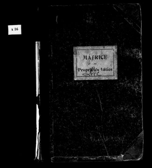 Matrice des propriétés bâties.