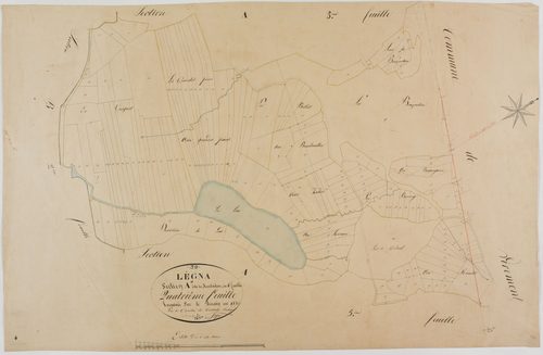 Légna, section A, Montadroit, feuille 4.géomètre : Singey
