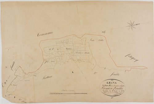 Légna, section A, Montadroit, feuille 1.géomètre : Singey