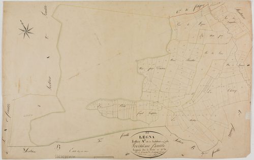 Légna, section A, Montadroit, feuille 3.géomètre : Singey
