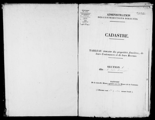 Etat de sections.