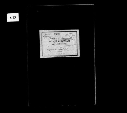 Matrice des propriétés bâties. Commune réunie à celle de Sirod de 1824 à 1842.
