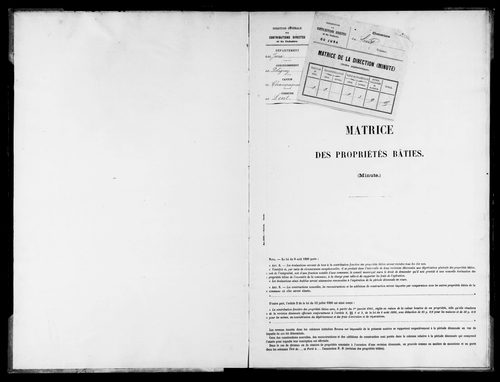 Matrice des propriétés bâties. Commune réunie à celle de Sirod de 1824 à 1842.