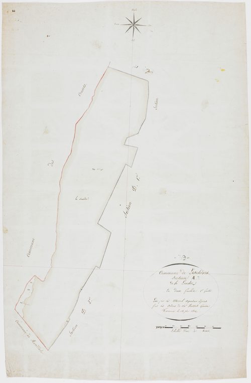 Leschères, section A, La Landoz, feuille 2.géomètre : Morel