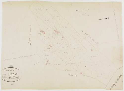 Lézat, section A, feuille 4.géomètre : Billet