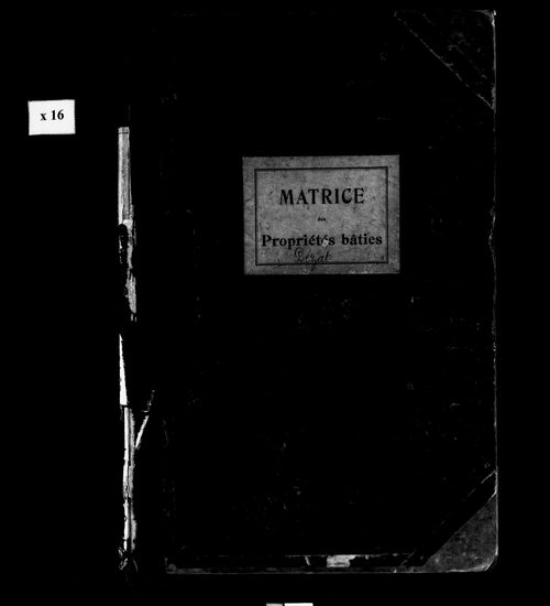 Matrice des propriétés bâties.