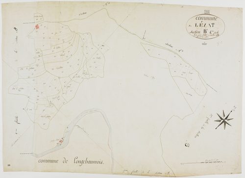 Lézat, section B, feuille 4.géomètre : Billet