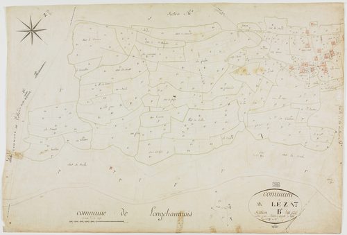 Lézat, section B, feuille 5.géomètre : Billet