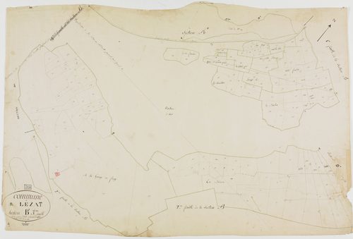Lézat, section B, feuille 3.géomètre : Billet
