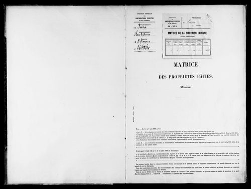 Matrice des propriétés bâties.