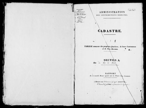 Etat de sections.