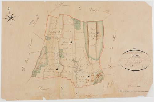 Loisia, tableau d'assemblage.géomètre : Duchesne Henry