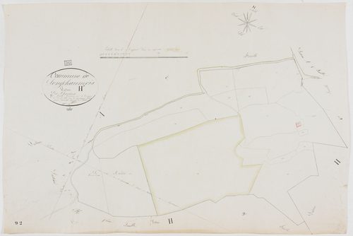 Longchaumois, section H, les Charrières, feuille 7.géomètre : Félix cadet