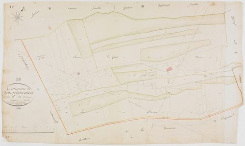 Longchaumois, section B, Orcière, feuille 5.géomètre : Jannin