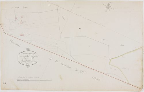 Longchaumois, section H, Charrières, feuille 13.géomètre : Félix cadet