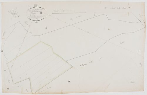 Longchaumois, section H, Charrières, feuille 9.géomètre : Félix cadet