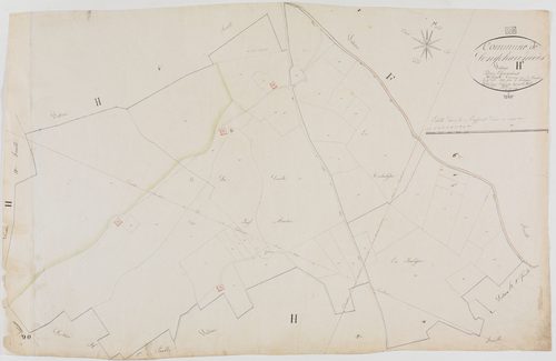 Longchaumois, section H, Charrières, feuille 5.géomètre : Félix cadet