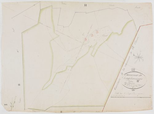 Longchaumois, section H, Charrières, feuille 11.géomètre : Félix cadet