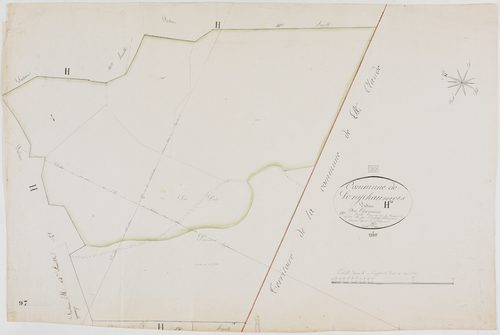 Longchaumois, section H, Charrières, feuille 12.géomètre : Félix cadet