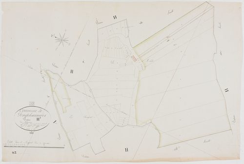 Longchaumois, section H, Charrières, feuille 8.géomètre : Félix cadet