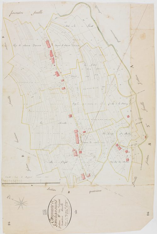 Longchaumois, section B, Orcière, feuille 2.géomètre : Jannin