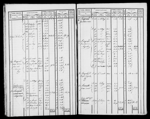 Etat de sections et matrice foncière.