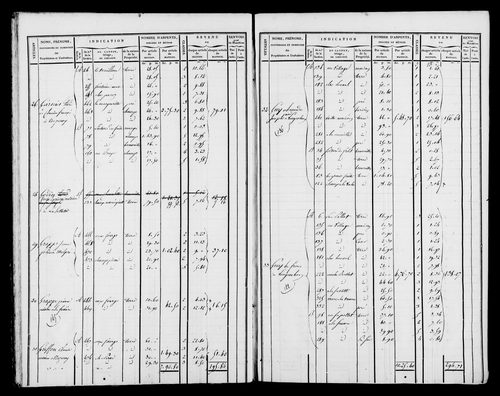 Etat de sections et matrice foncière.
