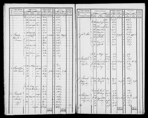 Etat de sections et matrice foncière.