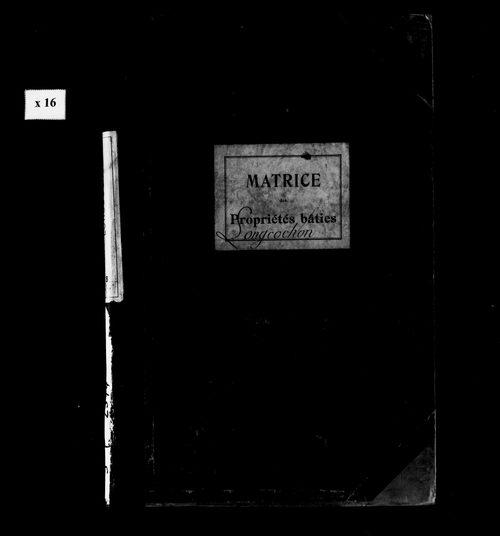 Matrice des propriétés bâties.