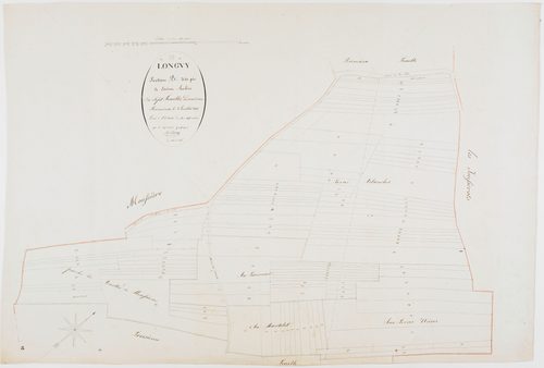 Longwy-sur-le-Doubs, section B, Pie de Saint-Aubin, feuille 2. géomètre : Prost