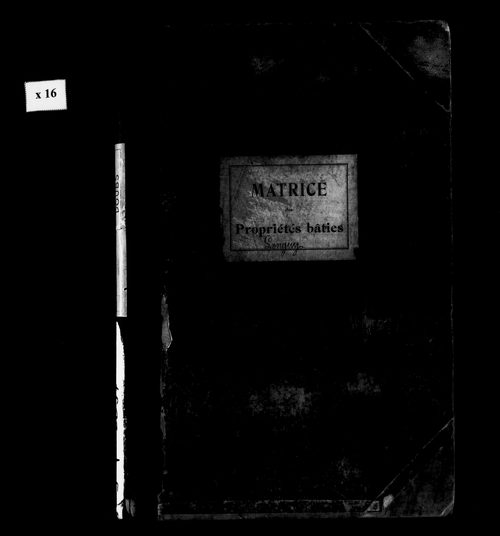 Matrice des propriétés bâties.