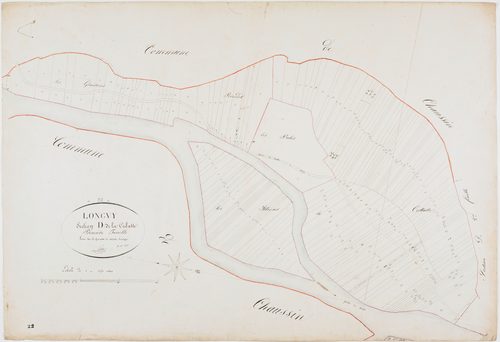 Longwy-sur-le-Doubs, section D, la Culatte, feuille 1.géomètre : Pétetin
