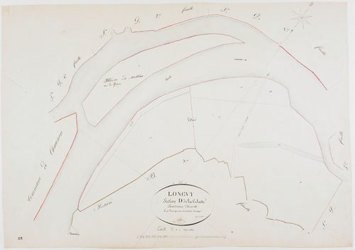 Longwy-sur-le-Doubs, section D, la Culatte, feuille 4.géomètre : Pétetin