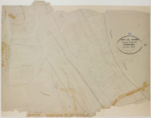 Lons-le-Saunier, section A, les Perrières, feuille 3.géomètre : Grenier