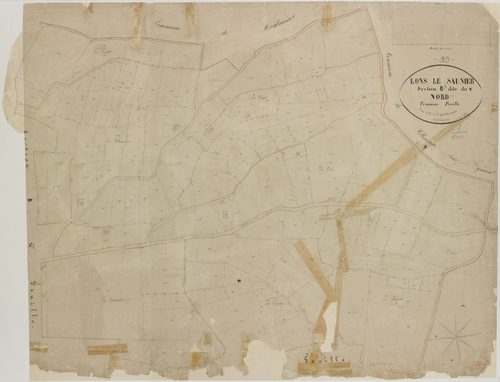 Lons-le-Saunier, section B, le Nord, feuille 3.géomètre : Grenier
