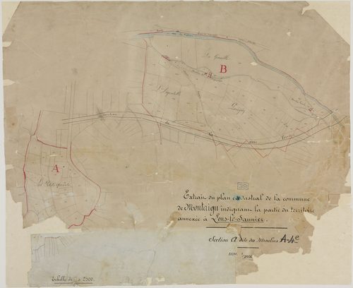 Lons-le-Saunier, section A, les Perrières, feuille 4.géomètre : sans nom