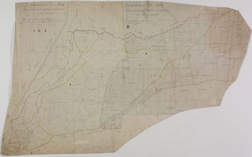 Lons-le-Saunier, section B, feuilles 1 et 2.