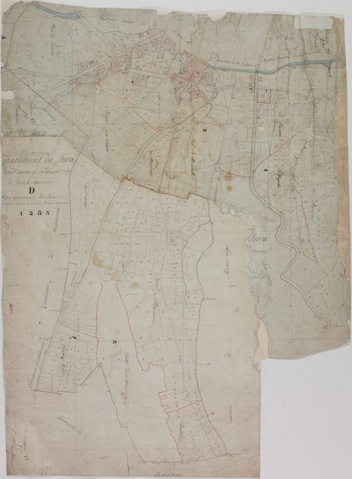 Lons-le-Saunier, section D, feuilles 1, 2 et 3.