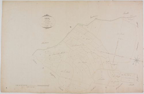 Loulle, section A, le Sud, feuille 3.